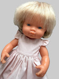Dress Set - to suit 38cm Miniland Doll - Palest of Pinks