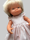 Dress Set - to suit 38cm Miniland Doll - Palest of Pinks