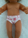Underwear - Underpants to suit 38cm Miniland Doll - Pretty Pink