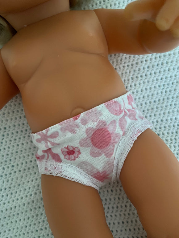Underwear - Underpants to suit 38cm Miniland Doll - Pretty Pink