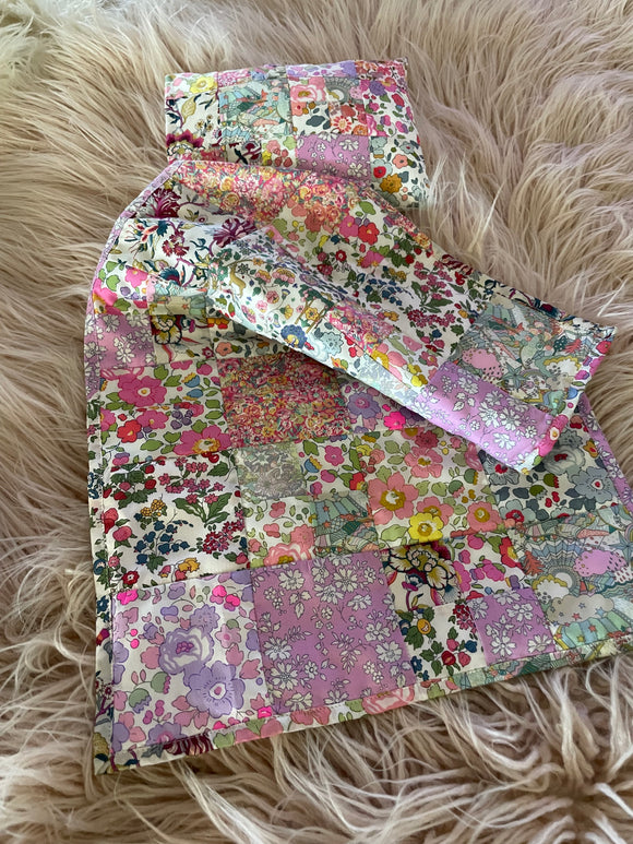 3 piece Bedding Set - Liberty London Patchwork Quilt - Multi J