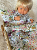 3 piece Bedding Set - Liberty London Patchwork Quilt - Queue for the Zoo