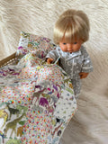 3 piece Bedding Set - Liberty London Patchwork Quilt - Queue for the Zoo