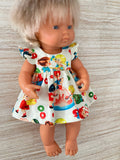 Dress Set - to suit 38cm Miniland Doll - Retro Candy Time