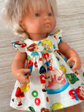 Dress Set - to suit 38cm Miniland Doll - Retro Candy Time