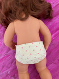 Nappy to suit 38cm Miniland Doll - Yellow & Pink Dotty