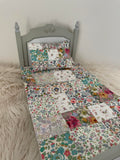 3 piece Bedding Set - Liberty London Patchwork Quilt - Multi C