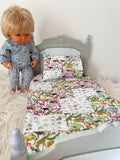 3 piece Bedding Set - Liberty London Patchwork Quilt - Sailing with Animals A