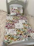 3 piece Bedding Set - Liberty London Patchwork Quilt - Sailing with Animals A