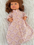 Sleeping Bag - to suit 38cm Miniland Doll - Boho Hearts