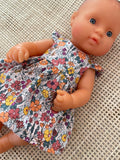 Dress Set - to suit 32cm (Hard Body) Miniland Doll - Autumn Flowers