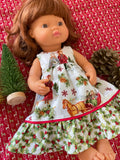 Dress Set - Maxi - to suit 38cm Miniland Doll - Christmas - Anne of Green Gables