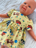 Dress Set - to suit 40cm soft body Miniland Doll - Little Golden
