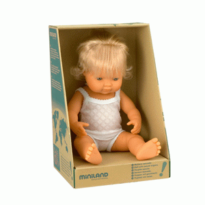 Miniland Doll - 38cm Caucasian Girl