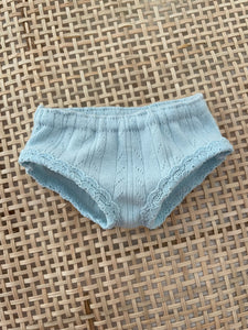 Underpants to suit 38cm Miniland Doll - Pointelle Blue