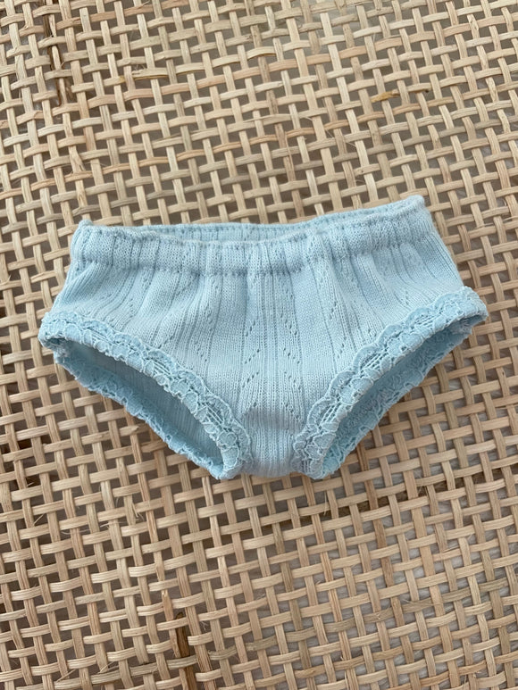 Underpants to suit 38cm Miniland Doll - Pointelle Blue