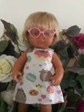 Doll Glasses - Clear lens - spectacle style - Classic - Pink