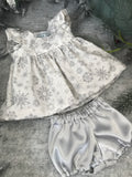 Dress Set - to suit 38cm Miniland Doll - Silver Snow