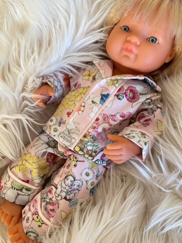 Pyjama Set to suit 38cm Miniland Doll - Bluey - Sweet Dreams
