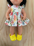 Croc Style shoes to suit 38cm Miniland Doll - Yellow