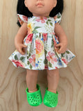 Croc Style shoes to suit 38cm Miniland Doll - Green