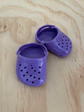 Croc Style shoes to suit 38cm Miniland Doll - Purple