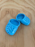 Croc Style shoes to suit 38cm Miniland Doll - Sky Blue