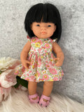 Dress Set - to suit 38cm Miniland Doll - Liberty London - Betsy - B