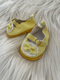 Mary Jane Shoes to suit 38cm Miniland Doll - Oxford - Yellow