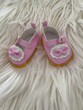 Mary Jane Shoes to suit 38cm Miniland Doll - Oxford - Pink
