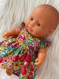 Dress Set - to suit 21cm Miniland Doll - Liberty London - Margaret Annie