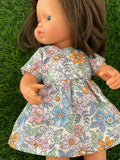 Dress Set - to suit 38cm Miniland Doll - Summer Dazed Colour