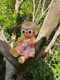Dress Set - to suit 38cm Miniland Doll - May Gibbs - Snugglepot & Cuddlepie - Dark Rose Pink