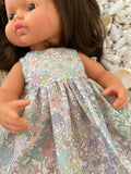 Dress Set - to suit 38cm Miniland Doll - Liberty London - Under Water Waltz
