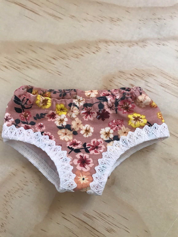Underpants to suit 38cm Miniland Doll - Ditsy Boho Blooms