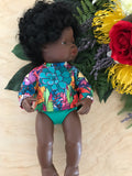 Rashie Set to suit 38cm Miniland Doll - Kasey Rainbow - Full Bloom