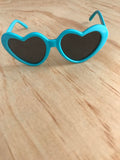 Doll Glasses - Hearts - Turquoise