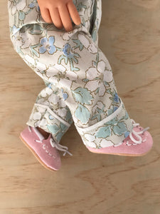 Moccasin Shoes to suit 38cm Miniland Doll - Pale Pink