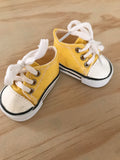 Trainers  Lace up Shoes to suit 38cm Miniland Doll - Canvas - Yellow