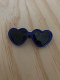 Doll Glasses - Hearts - Dark Blue