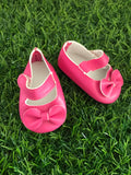 Mary Jane Shoes to suit 38cm Miniland Doll - Hot Pink