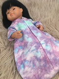 Sleeping Bag - to suit 38cm Miniland Doll - Tie Die
