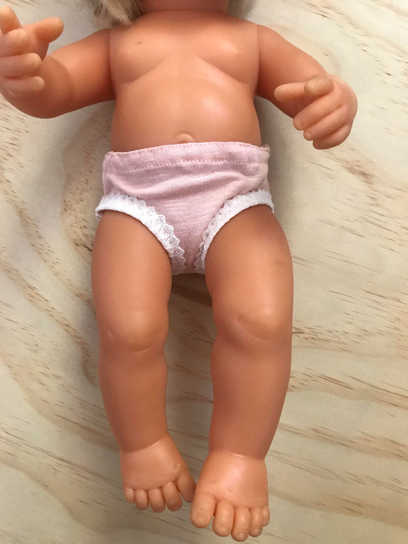 Underwear - Underpants to suit 38cm Miniland Doll - Peach