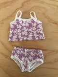 Underpants to suit 38cm Miniland Doll - Ditsy in lilac