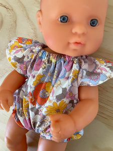 Romper - to suit 32cm (Hard Body) Miniland Doll - Retro Spring