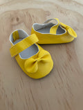 Mary Jane Shoes to suit 38cm Miniland Doll - Bright Yellow