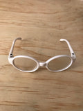 Doll Glasses - Clear lens - spectacle style - Classic - White