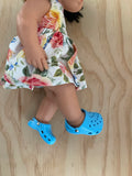 Croc Style shoes to suit 38cm Miniland Doll - Sky Blue